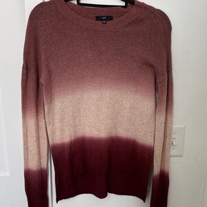 Fate Burgundy and Cream Ombre Sweater